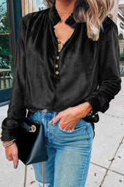 Cherish Elegance Velvet Blouse